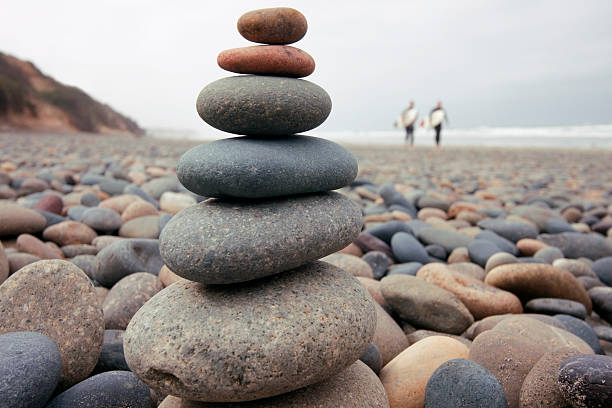 Zen Stone by the Sea