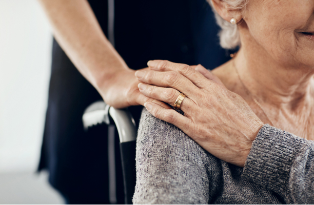 Older Woman Holding Hand